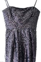 NWT BCBG Max Azria Gorgeous Hot Black Sexy Sequined Convertible Carole Dress 12 - £143.16 GBP