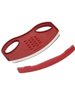 Kuhn Rikon XL Mezzaluna Knife &amp; Grater with Sheath RED X-large K51500 - $510.86 MXN