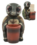 River Baby Tortoise Holding A Bucket Toothpick Holder Figurine With Toot... - £11.80 GBP
