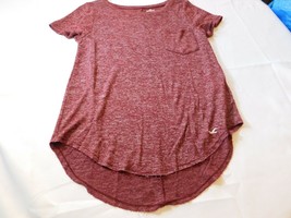 Hollister Must Have Collection Womens Juniors Short Sleeve T shirt XS Burgandy-- - £12.13 GBP