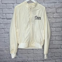 Vintage Auburn Sportswear Nylon Jacket Ivory White Size XL Embroidered M... - £55.35 GBP