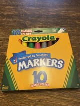 Crayola 10 Ct. Broad Line Original Markers - Classic-NEW - £6.19 GBP