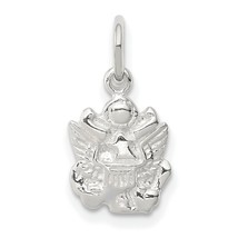 Sterling Silver Army Insignia Charm &amp; 18&quot; Chain Jewerly 17mm x 9mm - £14.48 GBP