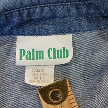 Vintage Palm Club Women's Blue Cotton Long Sleeve Denim Shirt Blouse Top image 3