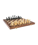 Handmade Wooden Chess Sett GALWAY 21 Inch Board with Standard Size Chessmen - £98.06 GBP