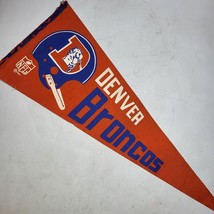 Rare Vintage 1967 Denver Broncos NFL Felt Pennent Bar Flag Orange One Bar Helmet - £29.24 GBP