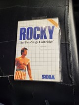 Rocky (Sega Master, 1987) game + artwork / box is totally broken - $7.91