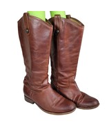 Frye Boots Women 9.5B Tall Brown Leather Equestrian Riding Melissa Butto... - £39.65 GBP