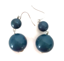 Blue Fashion Dangle/Drop Earrings Silver Tone Wire - $9.90