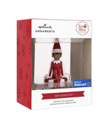 Hallmark Ornament (Elf on the Shelf Black Scout Elf Sitting on Peppermint) - $14.01