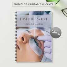 Lash Lift &amp; Tint Editable  Manual Canva Course Ebook Tutorial Step by Step Lesso - £14.94 GBP