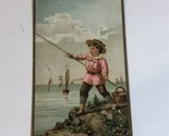 Young Kid Fishing Victorian Trade Card VTC 7 - $5.93