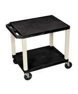 LUXOR WT26 26&quot;H AV Cart - Two Shelves - Black Legs, - $4,755.78 MXN