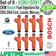 Genuine 8Pcs Bosch Fuel Injectors for 2000-2004 Ford F-250 Super Duty 6.8L V10 - £102.78 GBP