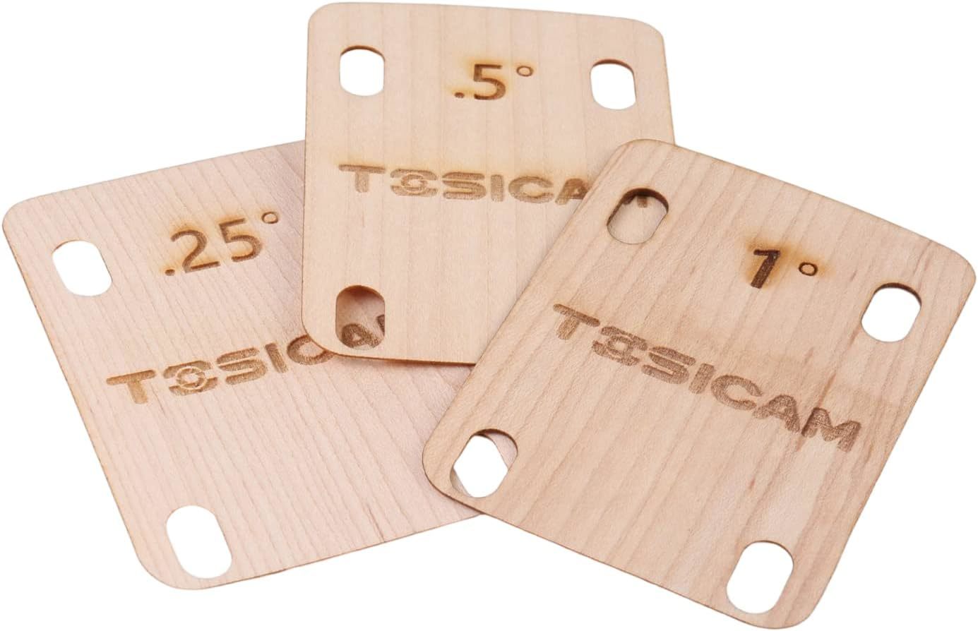 3Pcs Guitar Neck Shims Shim Made Of Canada Solid Maple, 0.25 0.5 1 Degree - $29.99