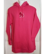 Philadephia 76ers Women&#39;s Long Waisted Pullover Hoodie Pink Medium - £40.60 GBP