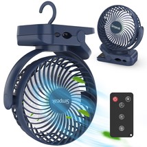 8000 Mah Rechargeable Usb Fan Clip On Fan Desk Fan With Remote Control, ... - $25.99