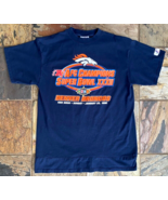 Vtg Denver Broncos AFC Champions Super Bowl XXXII 1998 T Shirt-L-NFL Foo... - £14.92 GBP