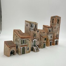 Vintage Gault France Buildings City Miniature Set Hand Painted 6 PCs - $180.00