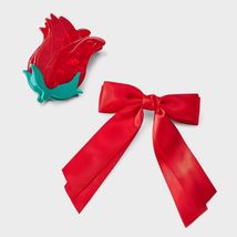 A New Day™ Acrylic Rose Hair Claw Clip Bow Set 2pc Red Valentine&#39;s Day - $186.02 MXN