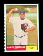 2010 Topps Heritage Baseball Trading Card #288 Carlos Zambrano Chicago Cubs - £2.36 GBP