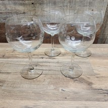 Mikasa Lenox Waterford Crystal Wine Glasses Grape Pattern ~ Set Of 4 - Mint - £21.88 GBP