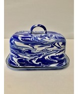 Enamel Ware Butter Dish Farm House Style Blue - €15,23 EUR