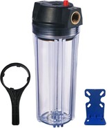 Geekpure 10-Inch Whole House Clear Filter Housing - 3/4&quot;Npt Brass Port-F... - $61.57 CAD