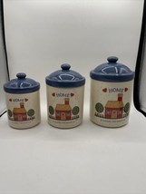 Canister Set 9, 8” And 7” “Home Is Where The Heart Is” Vintage B &amp;D Mexico - $40.00