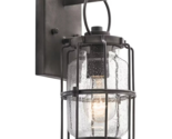 Montview 12&quot;H 1-Light Outdoor Wall Light Lantern Kichler Weathered Zinc ... - £28.40 GBP