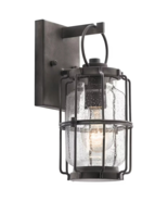 Montview 12&quot;H 1-Light Outdoor Wall Light Lantern Kichler Weathered Zinc ... - £22.79 GBP