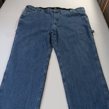 Lee Men's Size 50×32 Fits (48×30)  Blue Straight Leg Loose Fit Cargo Denim Jeans image 13