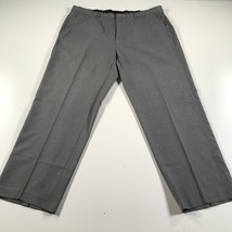 Calvin Klein Dress Pants Mens 38x30 Gray Heather Chambray Polyester Ligh... - $13.09