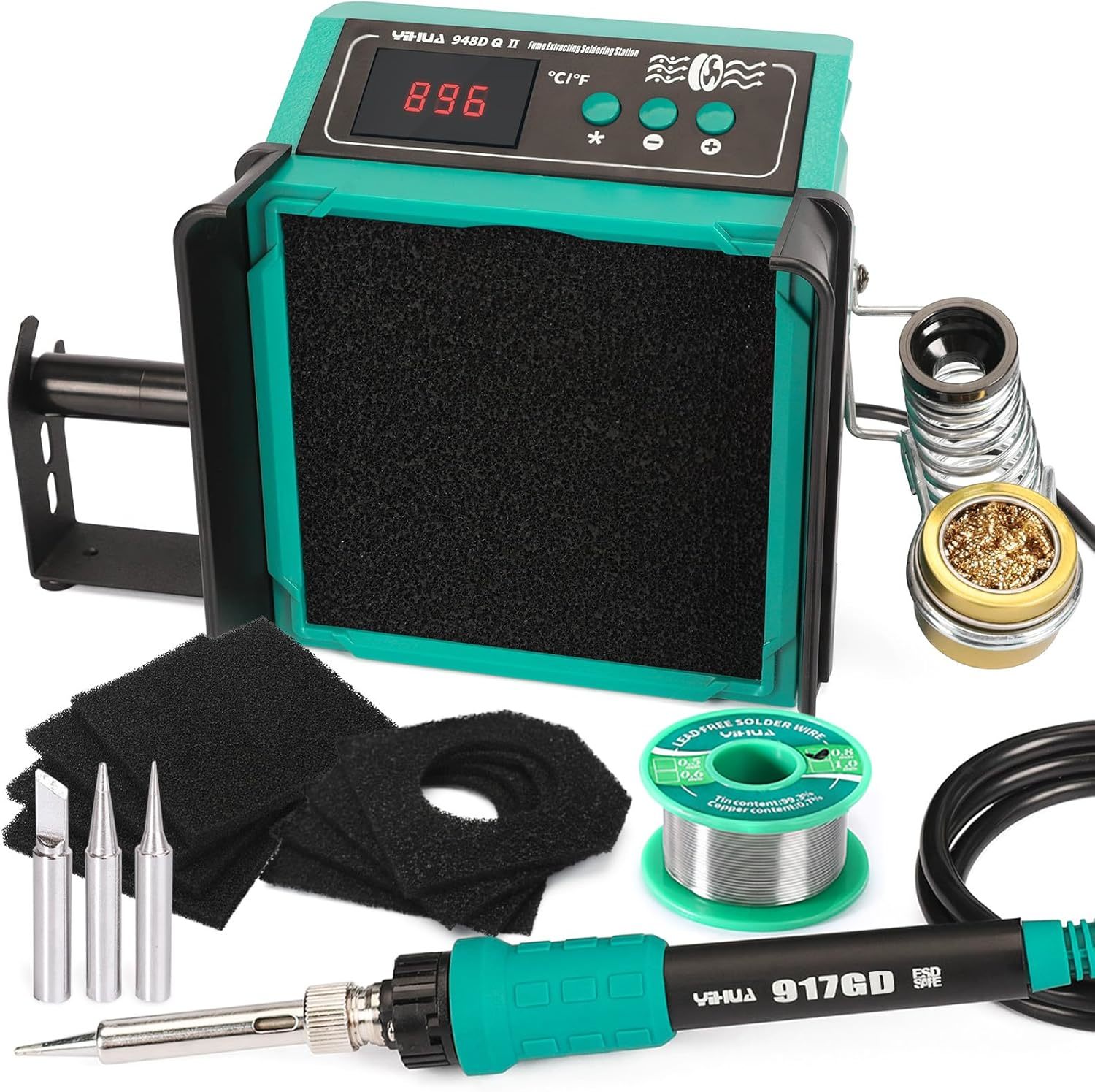 YIHUA 948DQ-II Soldering Fume Extractor 2-IN-1 60W Adjustable Temperatur... - $94.20