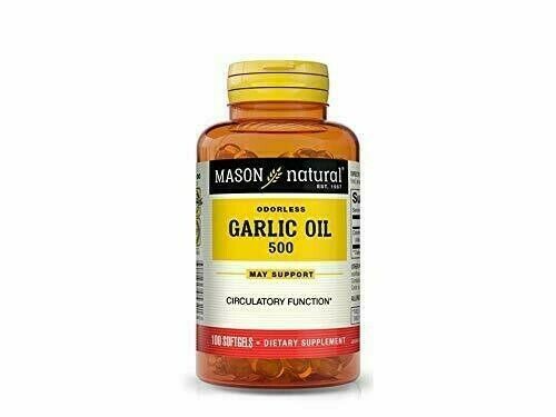 Mason Natural Garlic Oil 500mg Odorless Softgels - 100 Ea - $8.98