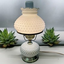 Milk Glass 16” Table Lamp Antique Oil Lamp Style Vintage 1950’s 60s Mcm *Read - £69.90 GBP