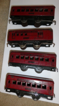 Lot of 4 Vintage O Scale American Flyer Lines Tin Passenger Cars 1122 1123 - £59.35 GBP