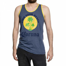 Corona Extra Find Your Beach Faded Blue Tank Top Blue - £25.06 GBP