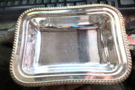 Vintage Crescent Silvertone Chrome Butter Candy Serving Dish without lid - £11.18 GBP