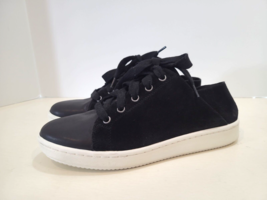 Eileen Fisher Sneakers Woman’s 9 Black Suede Leather Laces Casual Ladies - £20.65 GBP