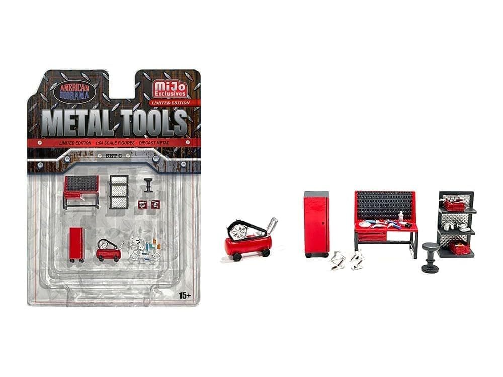 American Diorama Metal Tools Set C of 7 Pieces Limited Edition 1/64 Scal... - $21.99