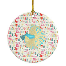 Elephant Ear Betta Christmas Ceramic Ornament Christmas Tree Hanging Decorations - £28.18 GBP