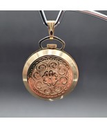 Vintage Lady Nelson Pendant Brooch Watch Women Gold Black Tone Manual Wind - €17,25 EUR