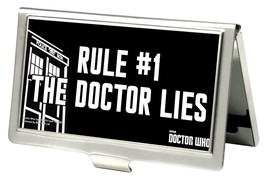 Doctor Who Rule #1 The Doctor Lies Metal Business Card Holder Tardis, NEW UNUSED - £10.91 GBP