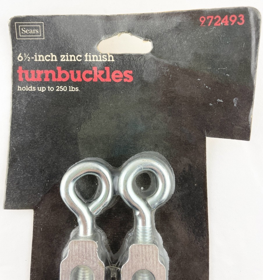 Sears and Roebuck Turnbuckles 6.5 inch Zinc Finish Holds Up To 250 lb 972493 Item image 2