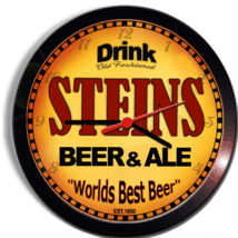 STEINS BEER and ALE BREWERY CERVEZA WALL CLOCK - £23.50 GBP