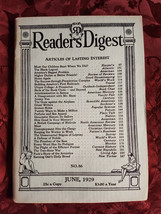 Readers Digest June 1929 Aldous Huxley Margaret Mead Vilhjalmur Stefansson - £34.40 GBP