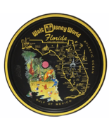 Walt Disney World Metal Tray Florida Black Round Serving Platter 11 In V... - $12.60