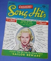 VIRGINIA MAYO SONG HITS MAGAZINE VINTAGE APRIL 1952 - £11.98 GBP