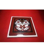 Northern Vancouver Island Kwakiutl art signed tile 4.25&quot; - $34.65